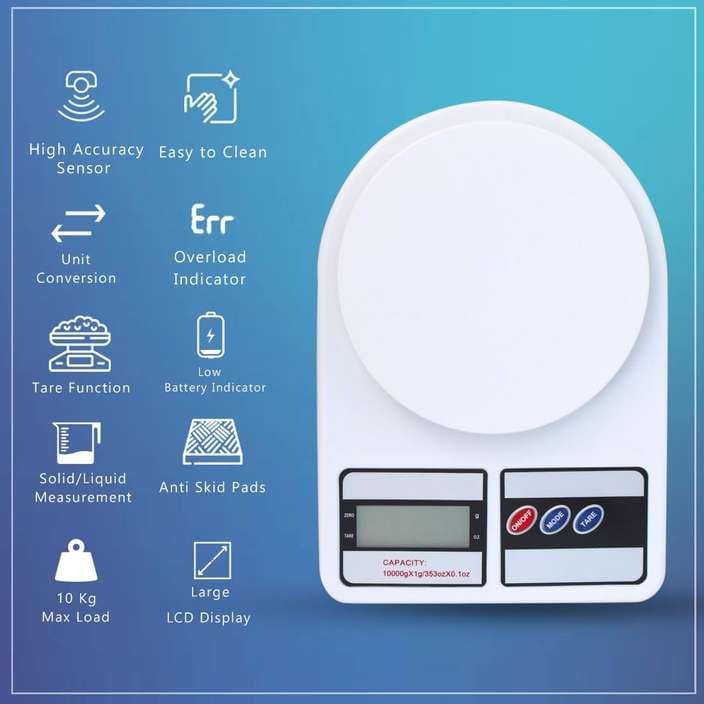 Digital Kitchen Food Weighing Scale SF-400 – High Precision, 10kg Capacity