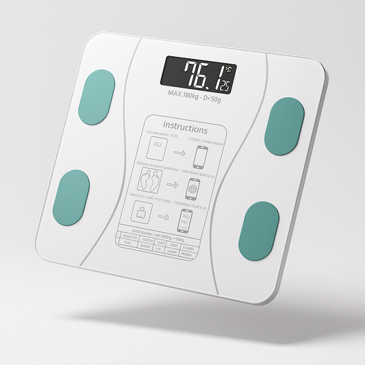 MiMi Smart Bluetooth Body Weighing Scale – 16 Body Metrics | App Synced | High Precision